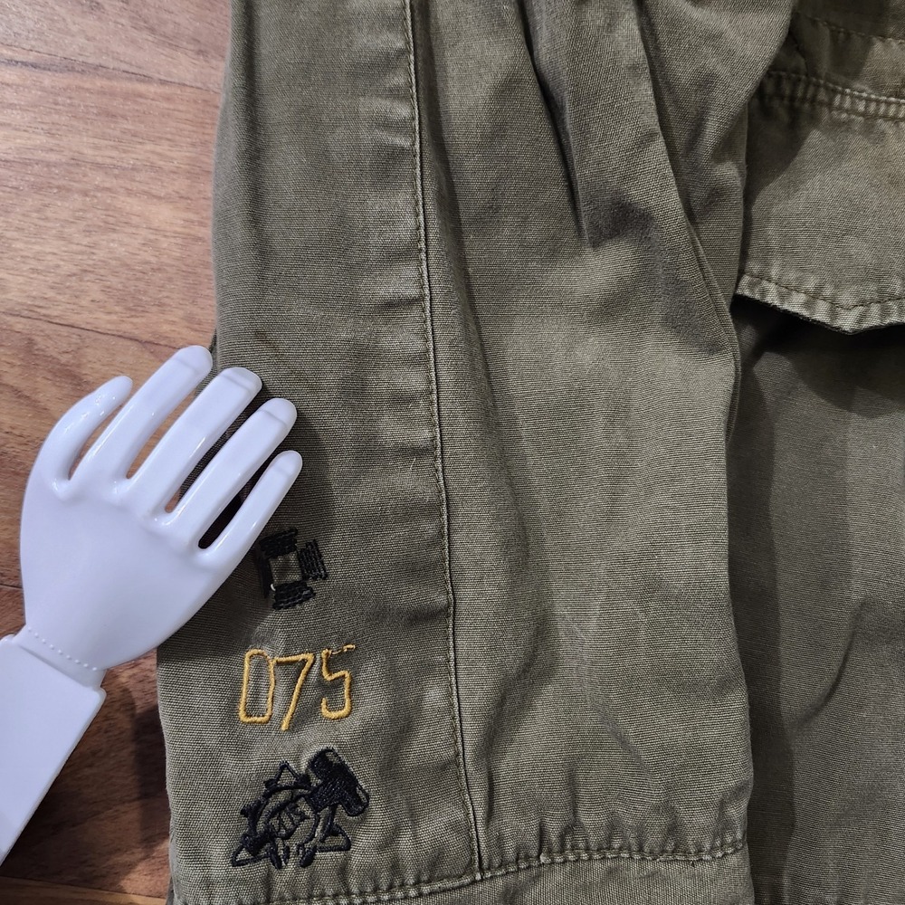 VTG Oakley Military Green Field Jacket Embroidered Logos Science and Art Large - Picture 7 of 16